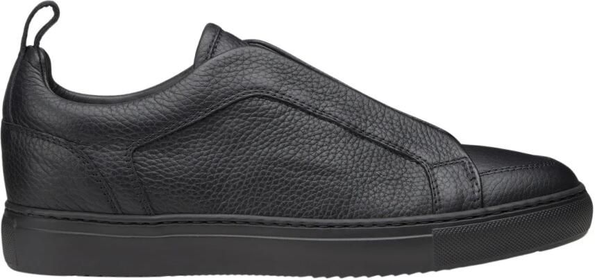 Doucal's Heren sneaker van geschuurd leer | zwart Black Heren - Foto 2