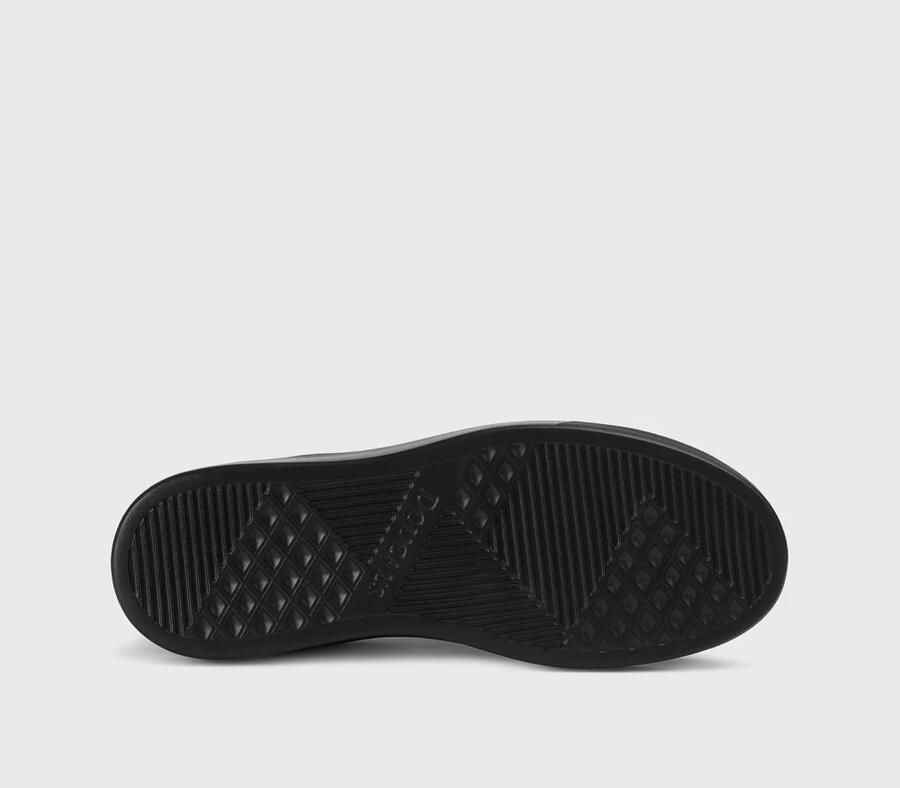 Doucal's Heren sneaker van geborsteld leer | zwart Black - Foto 2