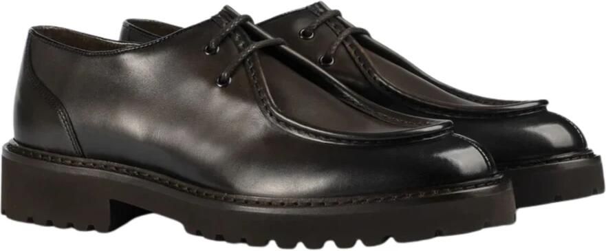 Doucal's Herenschoenen met veters van leer | donkerbruin Brown Heren - Foto 4