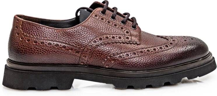 Doucal's Veterschoenen met verbrand effect Brown Heren