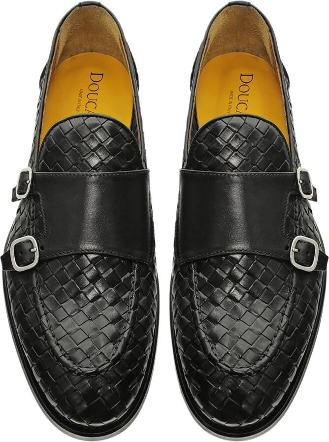 Doucal's Woven Double-Buckle Loafer