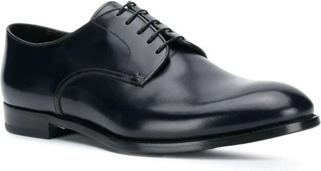 Doucal's Blauwe Derby veterschoenen van geborsteld kalfsleer Blue Heren - Foto 2