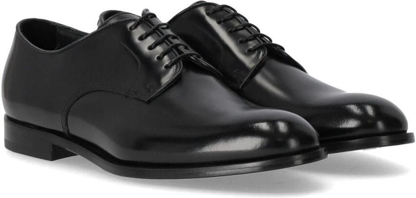 Doucal's Zwart leren Derby Horse Lace Up - Foto 3