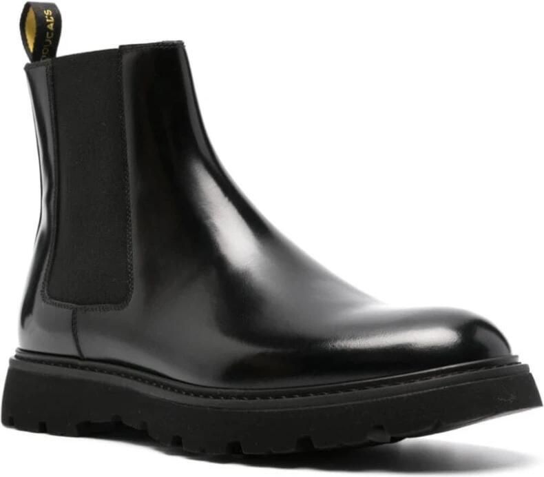 Doucal's Zwarte Leren Beatles Stijl Instappers - Foto 3