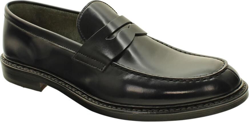 Doucal's Zwarte leren mocassin sandalen - Foto 2