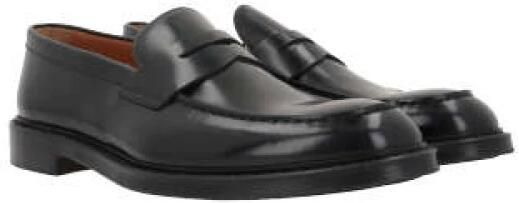 Doucal's Zwarte leren penny loaferschoenen - Foto 3