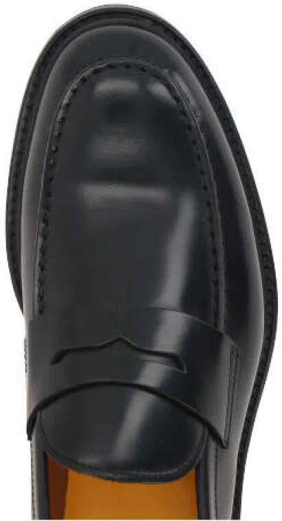 Doucal's Zwarte leren penny loaferschoenen - Foto 2