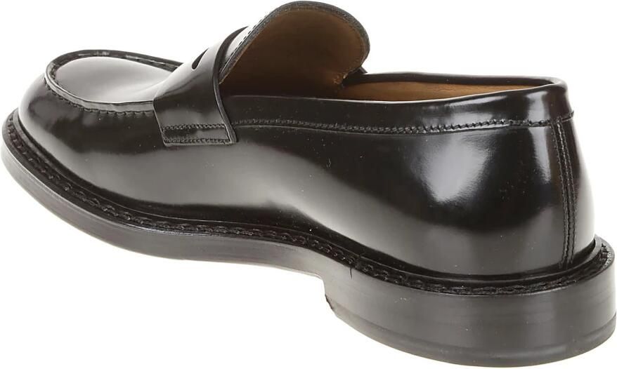 Doucal's Zwarte Penny Loafer Platte Schoenen
