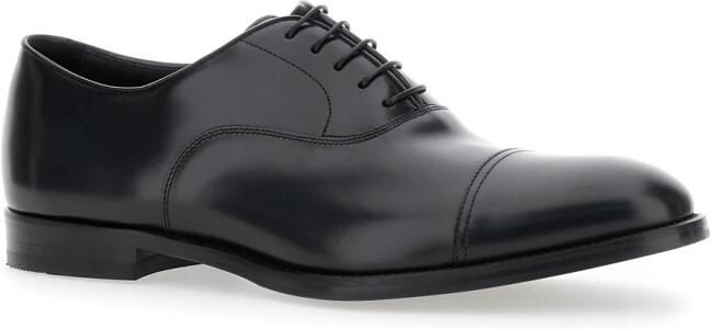 Doucal's Zwarte platte schoenen Fondo Monza