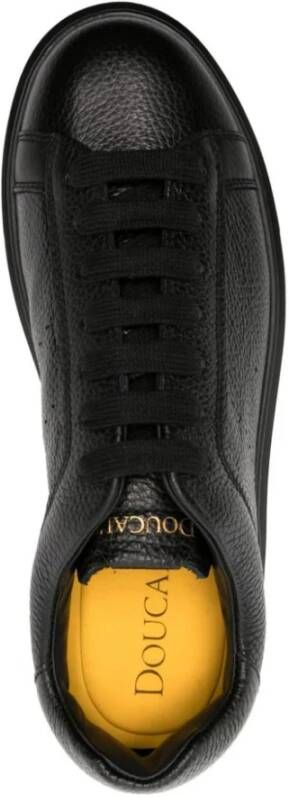 Doucal's Zwarte Sneakers van Kalfsleer