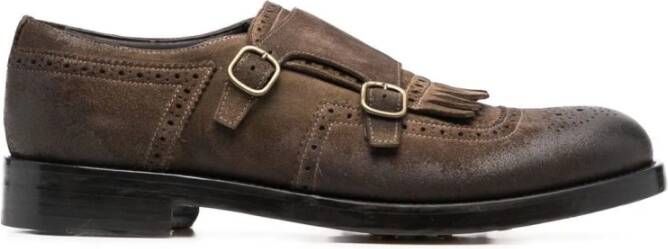 Doucal's Dubbele gesp Kilty schoenen Brown Heren