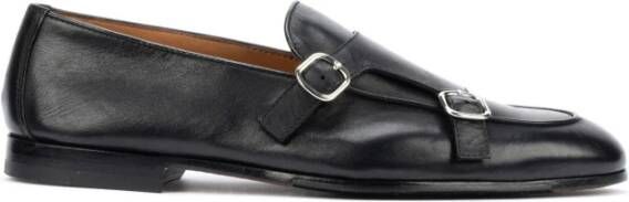 Doucal's Dubbele gesp zwarte loafers Black Heren