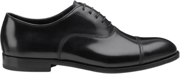 Doucal's Geborsteld leren derby platte schoenen