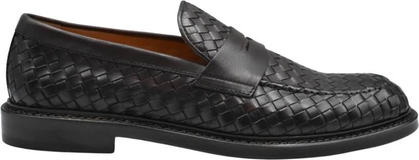 Doucal's Geweven Leren Mocassins