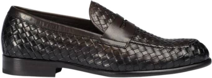 Doucal's Heren geweven leren Penny Loafer