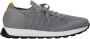 Doucal's Heren sneaker van stof en leer | lichtgrijs Gray Heren - Thumbnail 5
