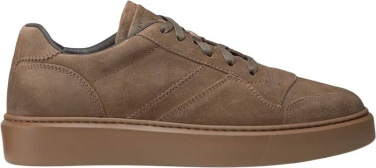 Doucal's Heren suède sneaker | koffie Brown Heren
