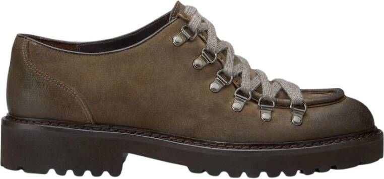 Doucal's Heren suède veterschoenen | cognac Brown Heren