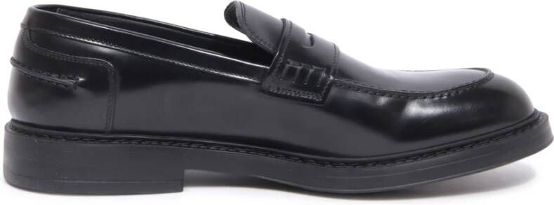 Doucal's Italiaanse Loafer Horse Nero Zwart