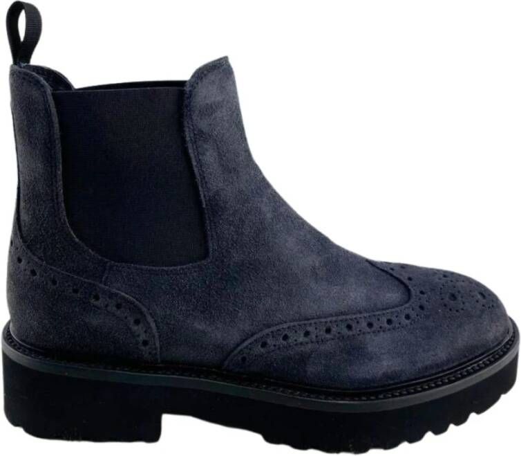 Doucal's Klassieke Chelsea Boots voor Heren Blue Dames