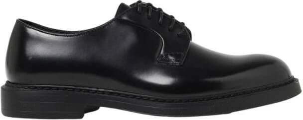 Doucal's Heren leren Derby veterschoen | zwart Black Heren
