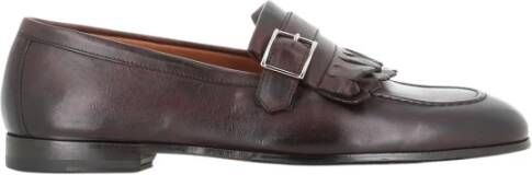 Doucal's Klassieke loafers met franjes en gespdetail Brown Heren