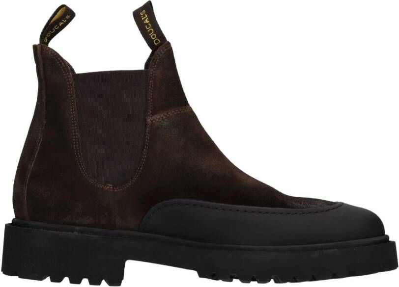 Doucal's Suède Rubber Detail Laars Brown Heren