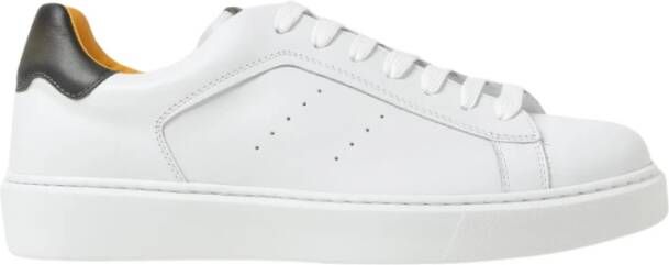 Doucal's Lage sneaker met cassette zool White Heren