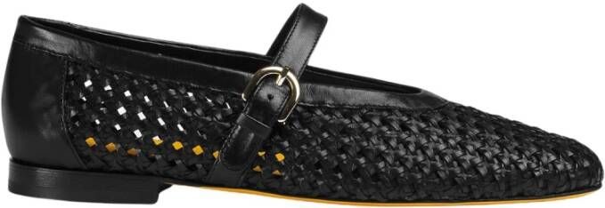 Doucal's Leren balletschoen voor dames | zwart Black Dames