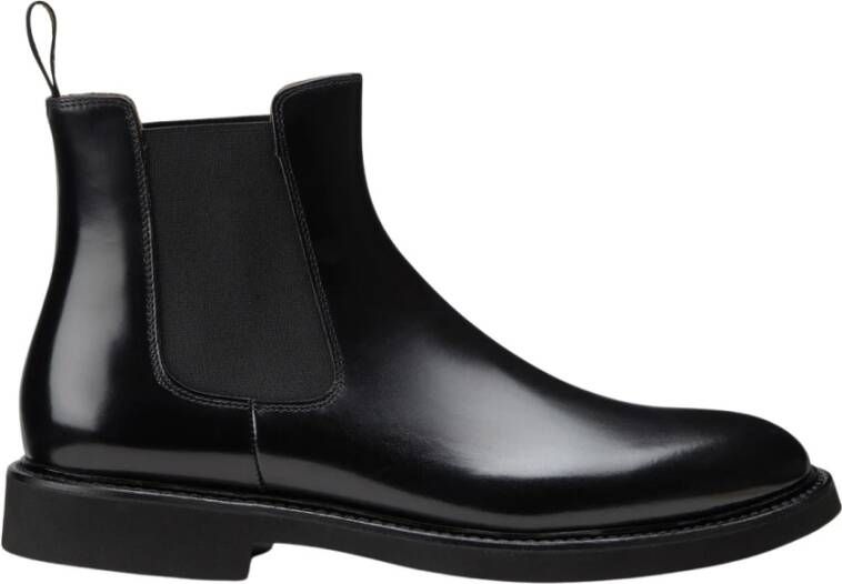 Doucal's Heren leren beatles enkellaars | zwart Black