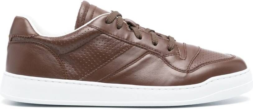 Doucal's Leren Lage Sneakers Brown Heren