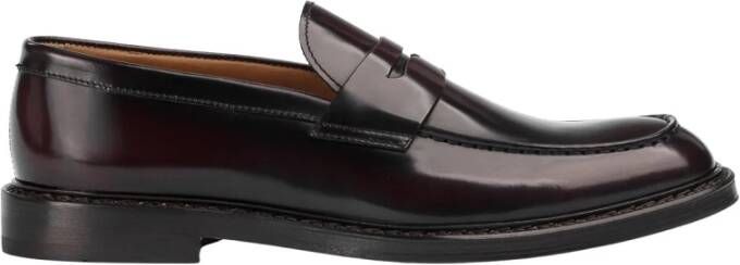 Doucal's Leren Penny loafer voor heren | burgundy Red Heren