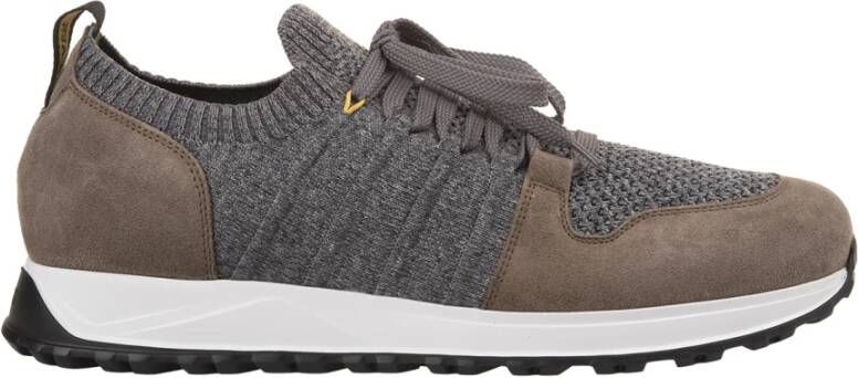 Doucal's Lichtgewicht Grijs en Bruin Sneakers Brown Heren
