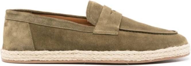 Doucal's Loafer Schoenen in Olijfgroen Beige Heren