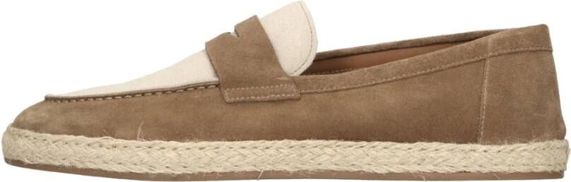 Doucal's Malta Loafers Stijlvolle Suède Instappers Brown Heren
