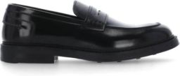 Doucal's Zwarte Penny Moccasins met Verhoogde Stiksels Black Heren