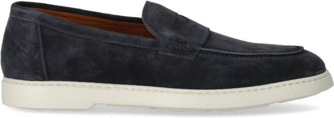 Doucal's Marineblauwe Suède Loafer Blue Heren