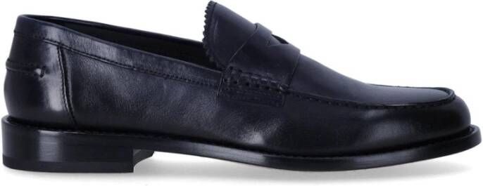 Doucal's Middernachtblauwe Leren Penny Loafer
