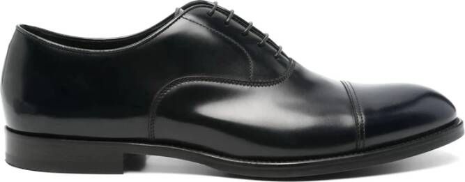 Doucal's Midnight Blue Veterschoenen van Leer