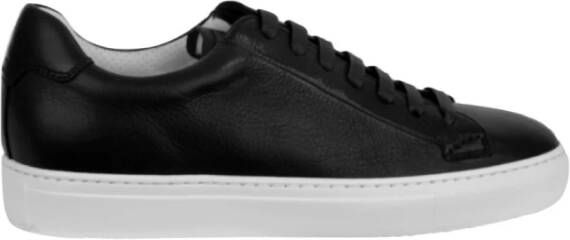 Doucal's Minimalistisch Design Zwarte Leren Sneakers - Foto 2