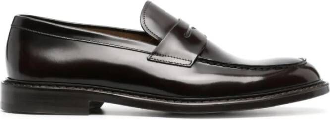 Doucal's Penny Loafers in Ebony Brown