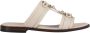 Doucal's Leren sandaal voor dames met studs | wit White Dames - Thumbnail 1