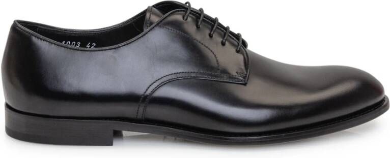 Doucal's Zwarte veterschoenen Black Heren