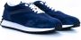 Doucal's Blauwe Leren en Stoffen Sneakers Blauw Heren - Thumbnail 10