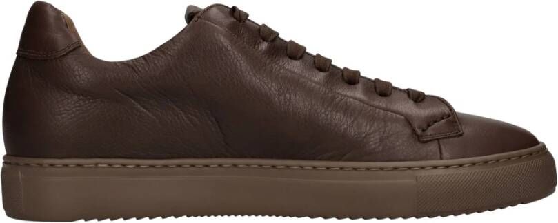 Doucal's Leren sneaker voor heren | donkerbruin Brown Heren