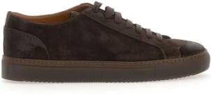 Doucal's Hoogwaardige bruine suède sneakers Bruin Heren