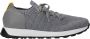 Doucal's Heren sneaker van stof en leer | lichtgrijs Gray Heren - Thumbnail 1