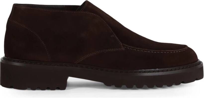 Doucal's Suède enkellaarsjes stijl mocassin