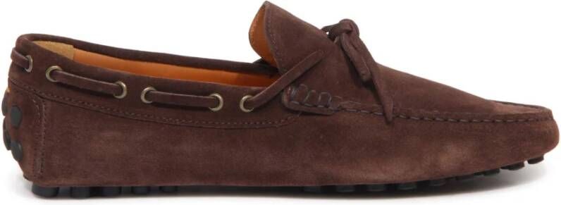 Doucal's Suede Loafer Wash Terre Black