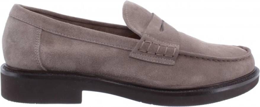 Doucal's Suède Loafers Grijs Art: 1B2 Doucals Tm05 Daino Taupe Moro Gray Heren